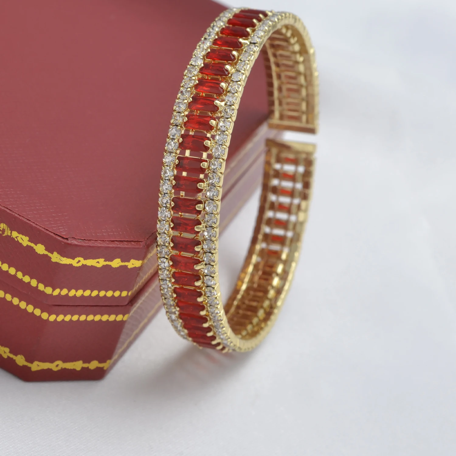 red tennis bangles