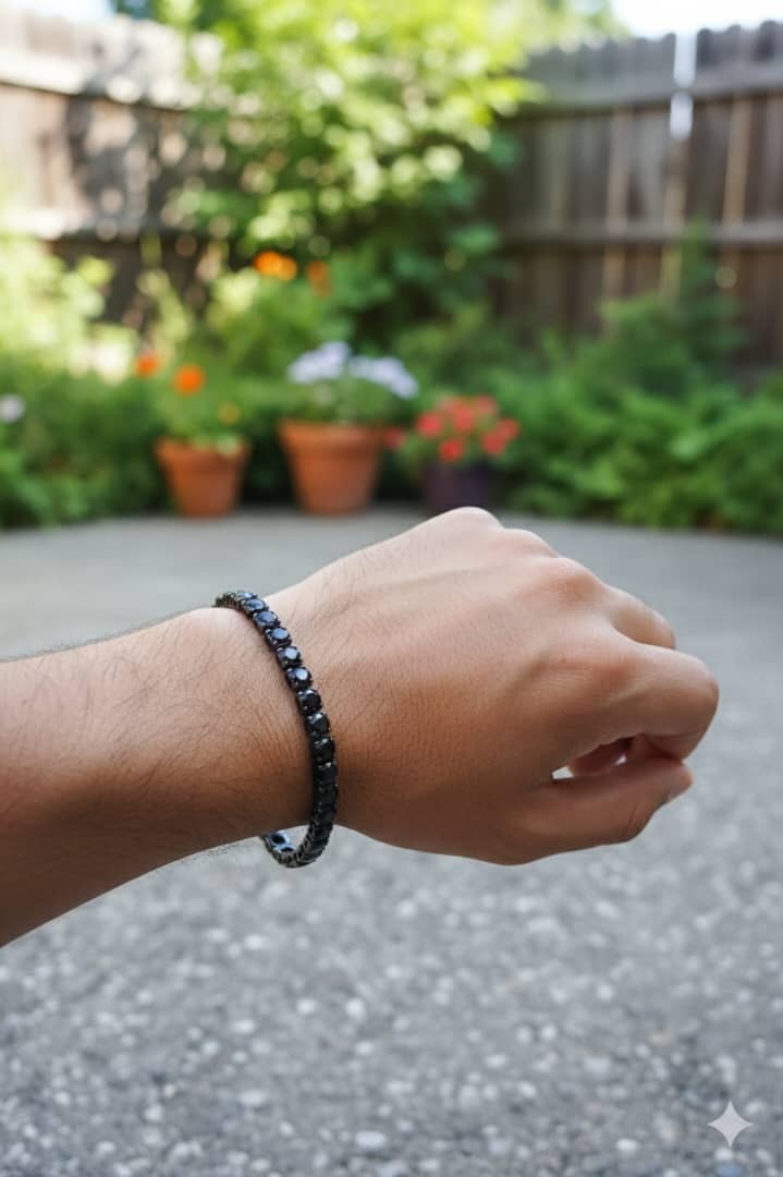 black tennis bracelet