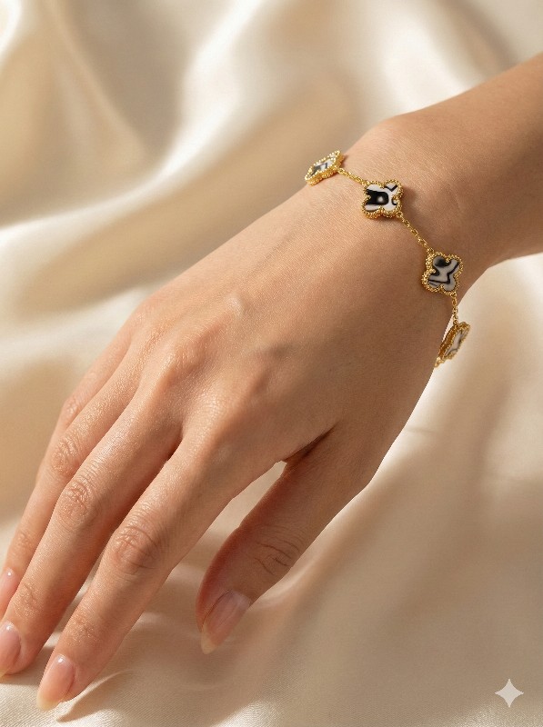 black and white vancleef bracelet