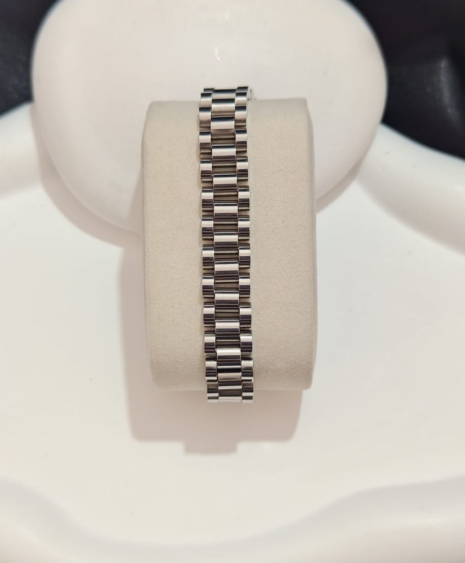 Rolex silver men bracelet
