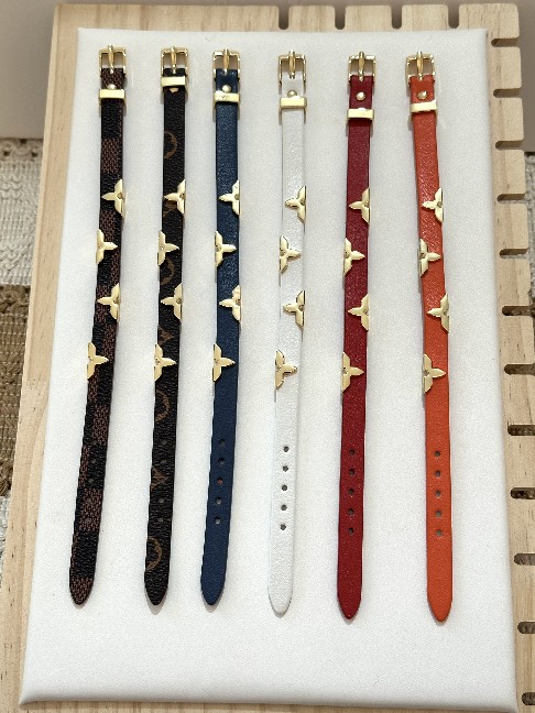 LV leather bracelets 1