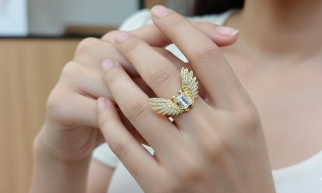 wing gold ring